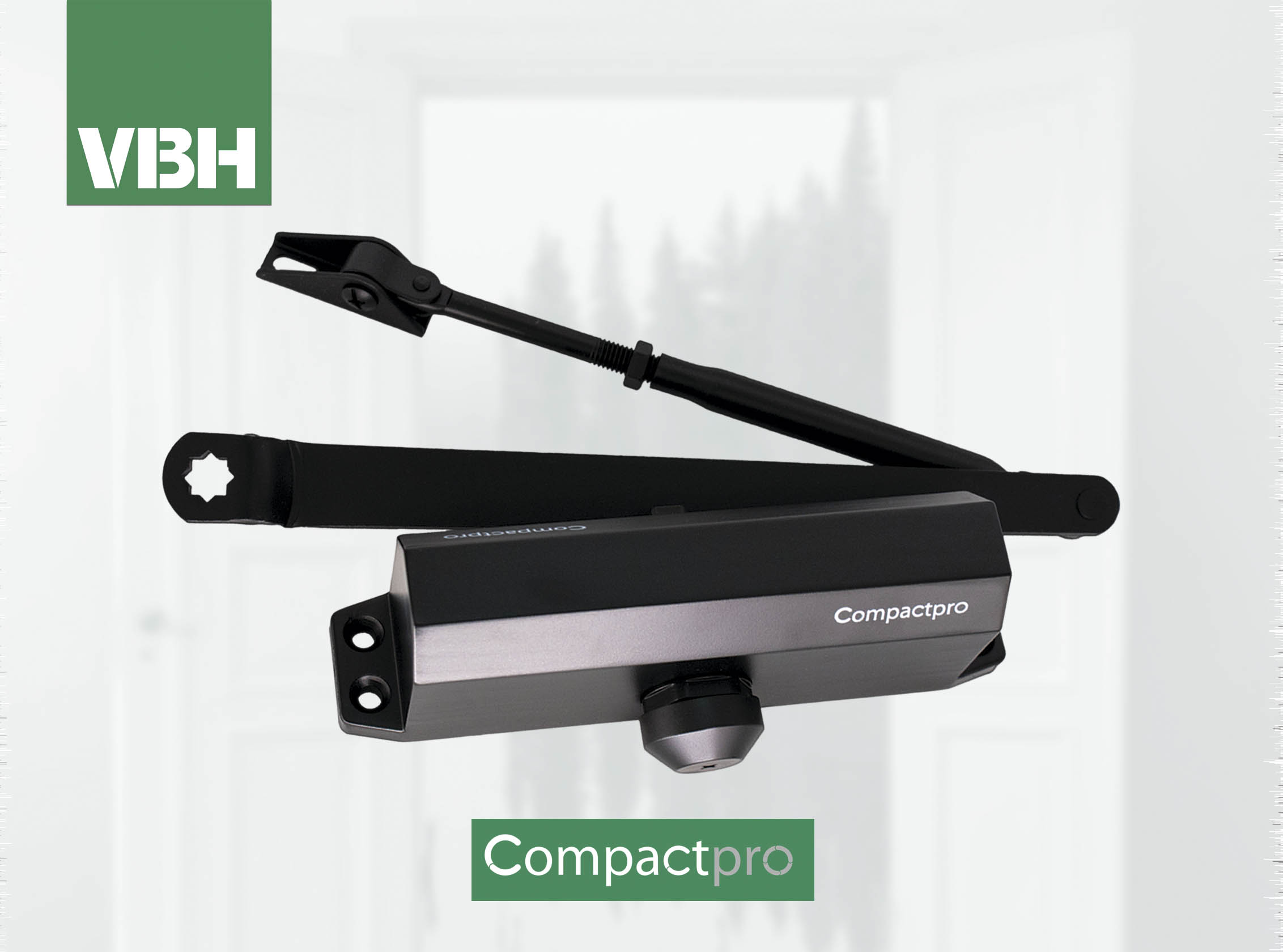 Дверной доводчик Compactpro 5034AW: Идеальное закрытие двери — без компромиссов!