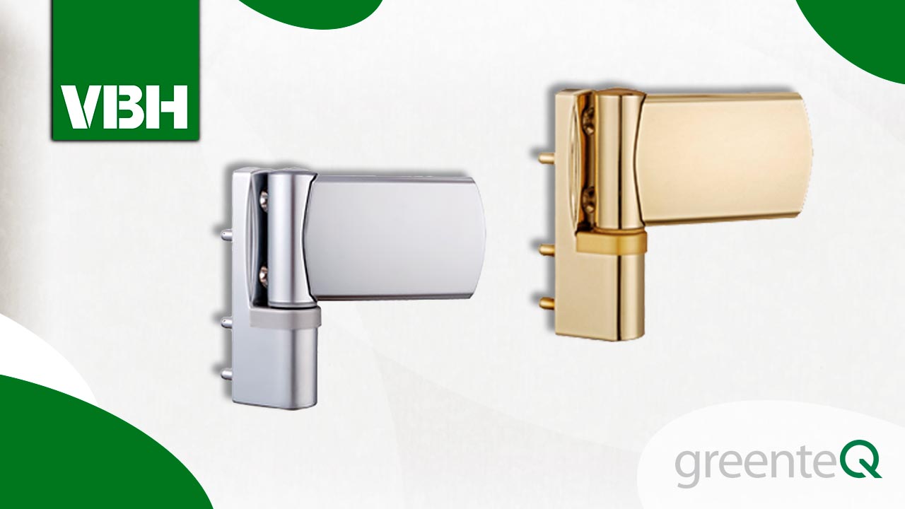 Дверные петли greenteQ с 3D-регулировкой для ПВХ-конструкций